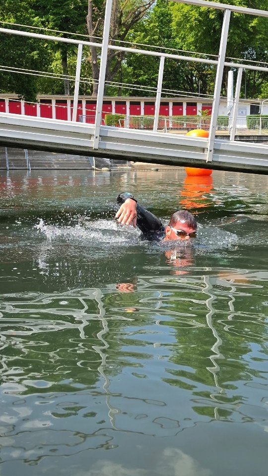 First #openwaterswim this year in #germany.
Had the privilege to check the swim course of the @enni_triathlon on the 7th of July already.